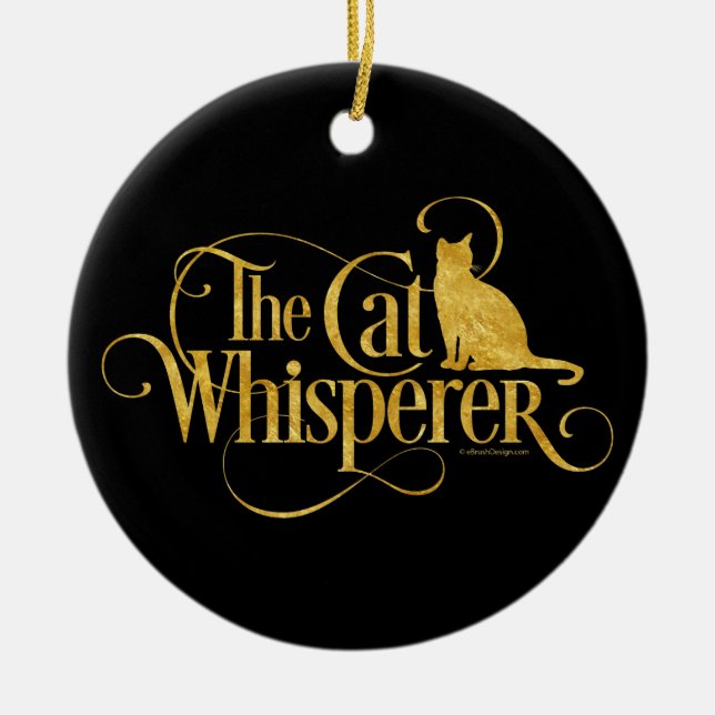 Kattwhispereren Julgransprydnad Keramik (Framsidan)
