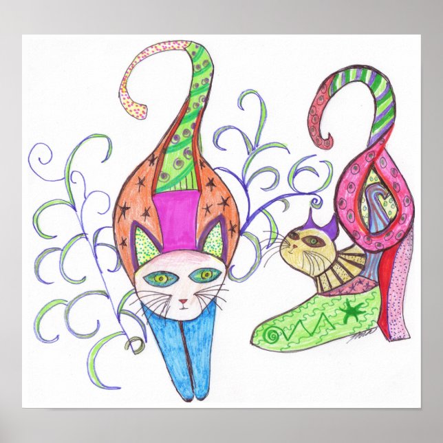 Katty kattunge Kanvastryck Poster (Framsidan)