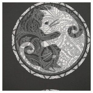 KattYin Yang Paisley tryck Tyg