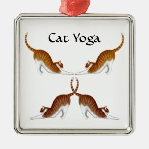 KattYoga poserar prydnaden Julgransprydnad Metall