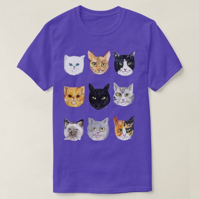 Kattyper, ansikte-målning t shirt (Design framsida)