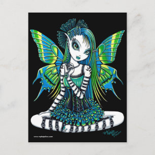 Katy Grönt Tattoo Fairy Postcard Vykort