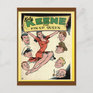 Katy Keene Vintage Pin-Up Queen Tecknad Cover Vykort