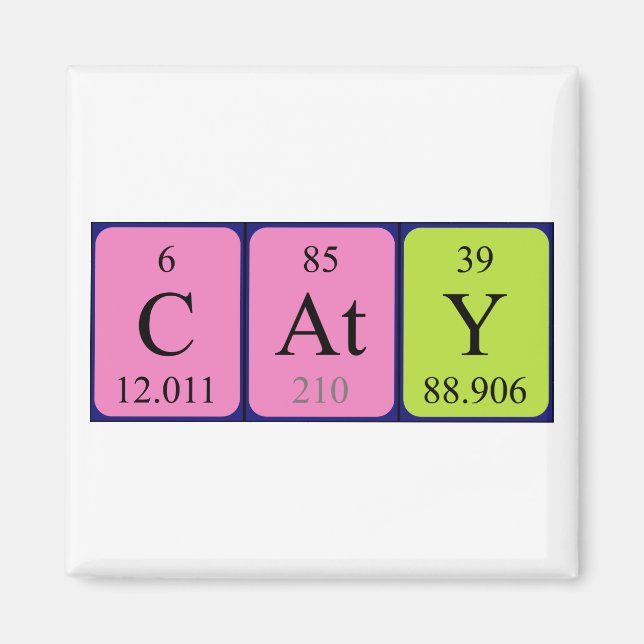 Katy periodiskt bord namn magnet (Framsidan)