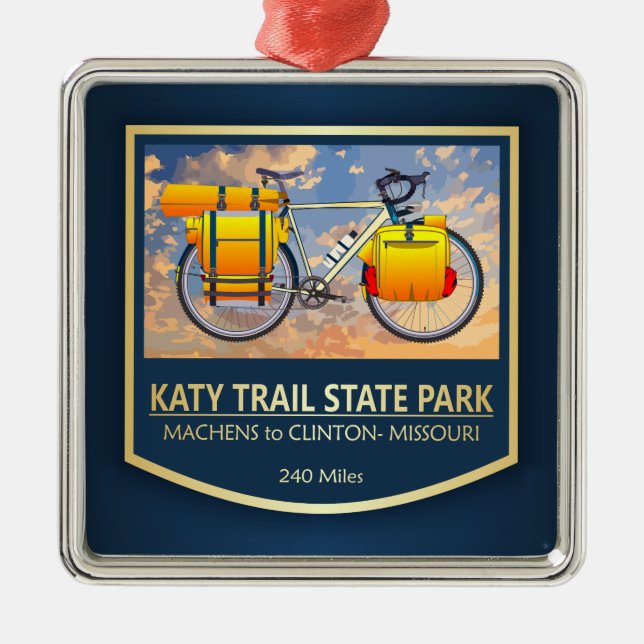 Katy Trail (cykel2)2 Julgransprydnad Metall (Framsidan)