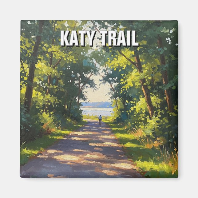 Katy Trail Missouri Travel Magnet (Framsidan)