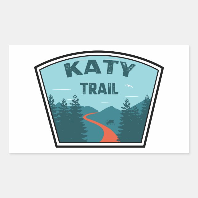 Katy Trail Rektangulärt Klistermärke (Framsida)