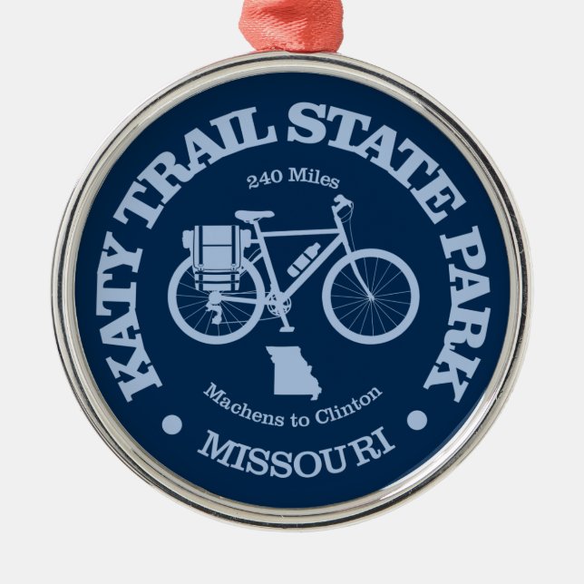 Katy Trail State Park (cykling) Julgransprydnad Metall (Framsidan)