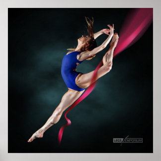 Katyas Ballerina Jump Pin Up Poster