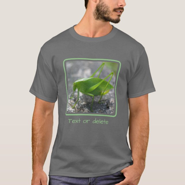 Katydid Grashopper Personlig T Shirt (Framsida)