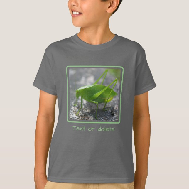 Katydid Grashopper Personlig T Shirt (Framsida)