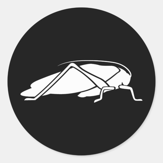 Katydid Runt Klistermärke (Framsida)