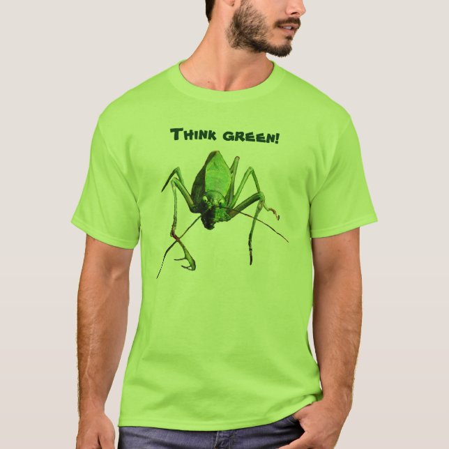 Katydid tänkagrönt t-shirt (Framsida)