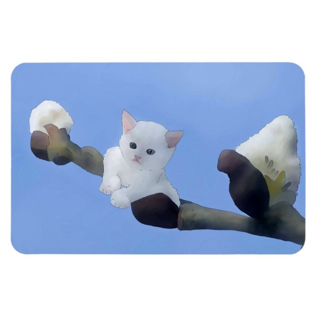 Kätzchenfrühling Magnet (Horisontell)