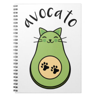 Katze als Avocado avocato Anteckningsbok