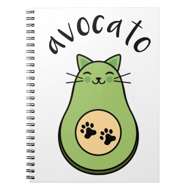 Katze als Avocado avocato Anteckningsbok (Framsidan)
