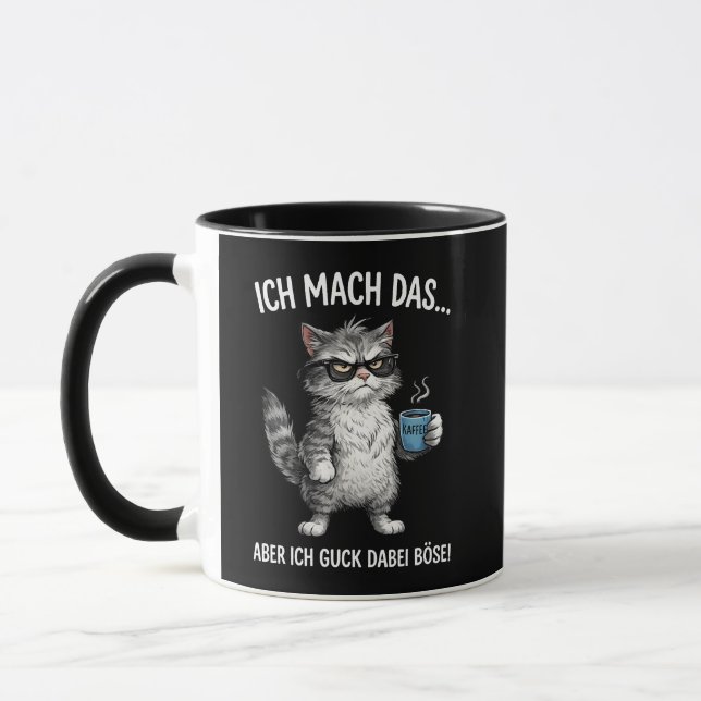 Katze - Ich mach das … aber ich guck dabei böse Mugg (Vänster)
