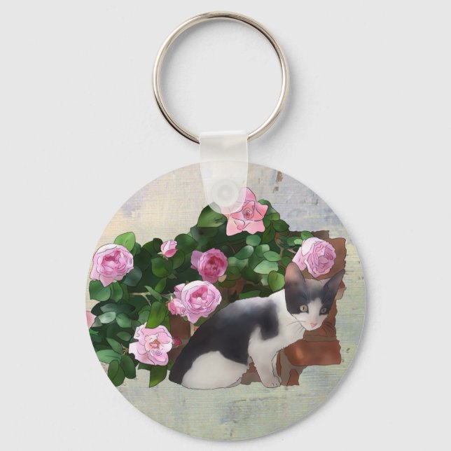 Katze im Rosenbusch Nyckelring (Framsida)