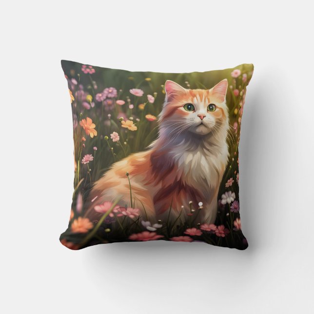 Katze in Blumenwiese Kudde (Framsida)