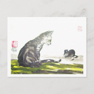 Katze und Maus No.26 * Katzen-Kunst-Postkarten * C Vykort