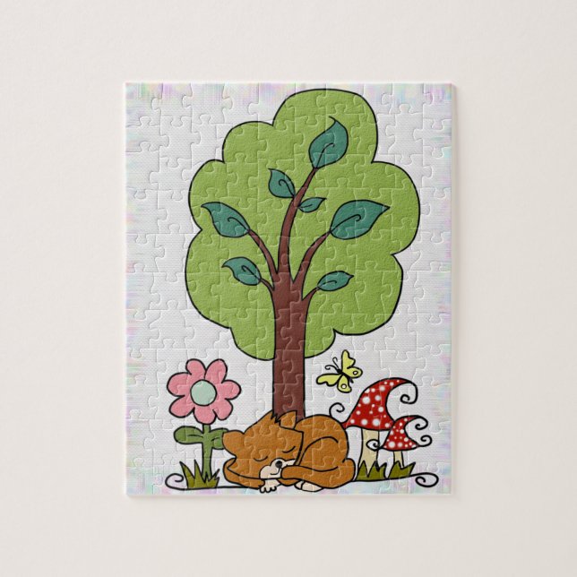 Katze unterm Baum Pussel (Vertikal)