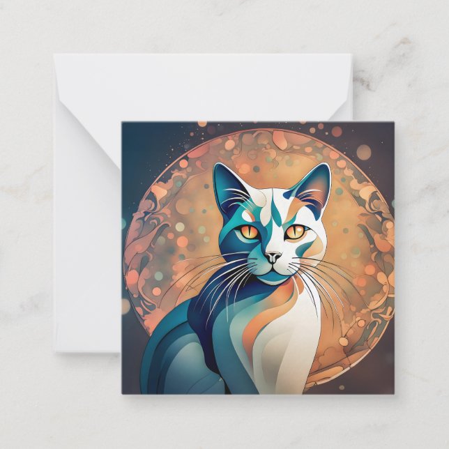 Katzenaugen schauen dich an anteckningskort (Framsida)