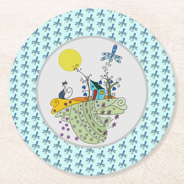 Katzenhaus Underlägg Papper Rund (Framsidan)