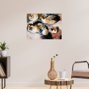 Katzenstudien (Studie av en katt) 1909 Poster