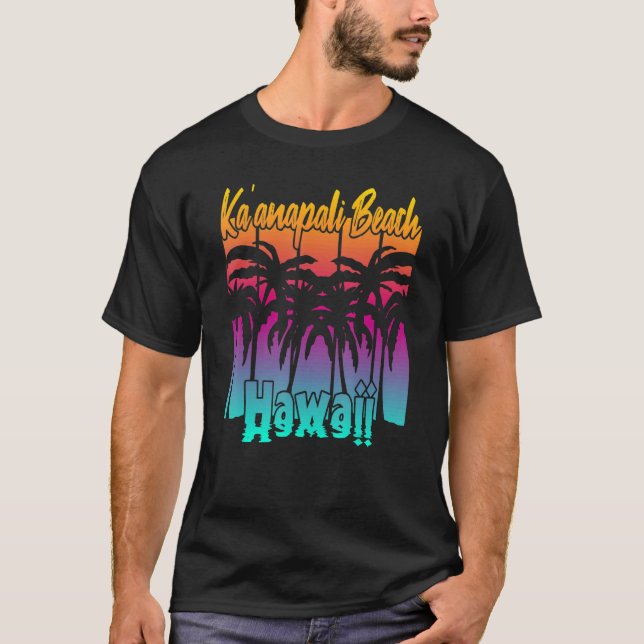Kau2019anapali Beach Hawaii 1 T Shirt (Framsida)