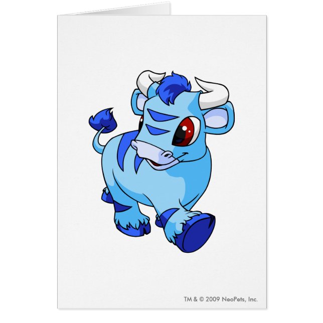 Kau-blått Hälsningskort (Framsidan)