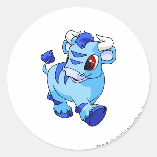 Kau Blue Runt Klistermärke (Framsida)