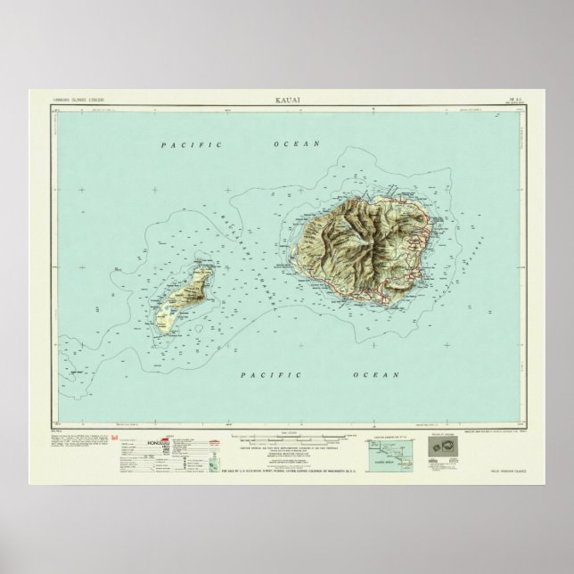 Kauai-1954 Karta Poster (Framsidan)