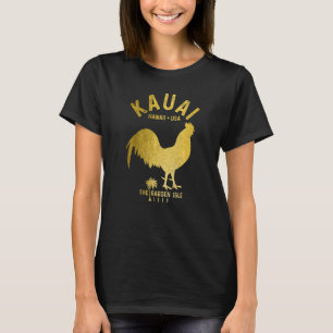 Kauai 1959 Vintagen Garden Isle Chicken Hawaii T Shirt