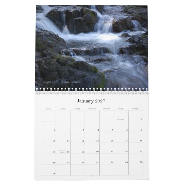 Kauai 2011 kalender (Jan 2027)