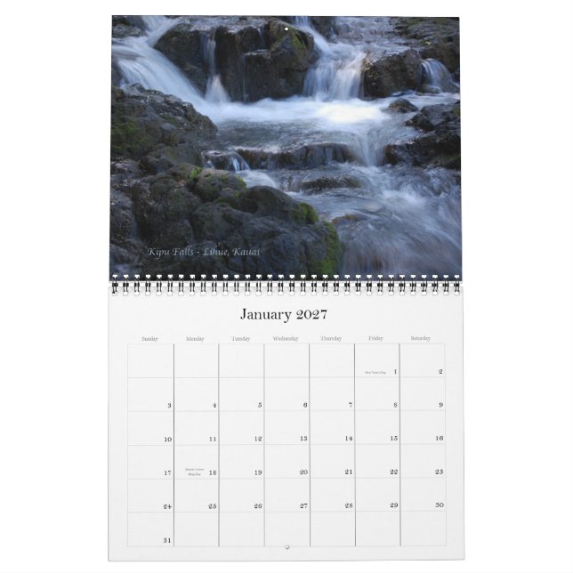 Kauai 2012 kalender (Jan 2027)