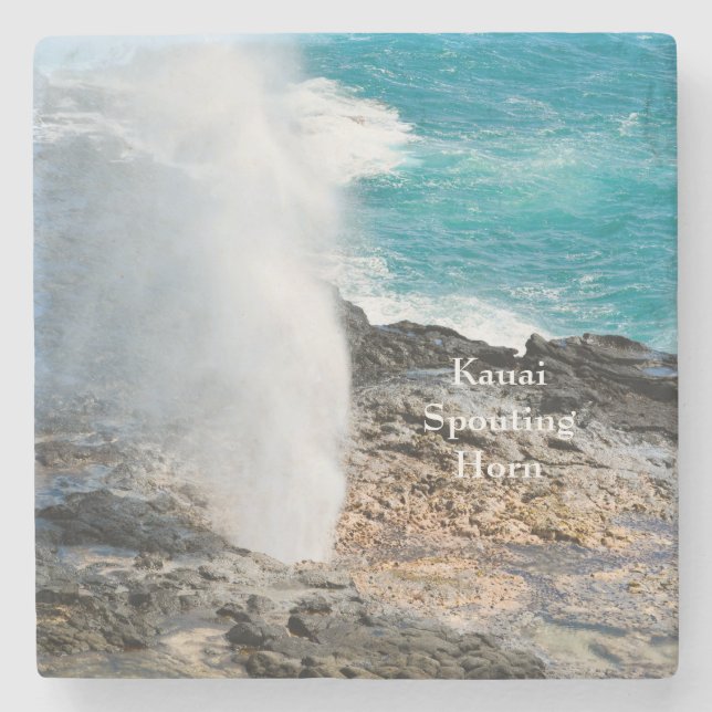 Kauai Aqua Ocean Spouting Horn Poipu  Stenunderlägg (Framsidan)