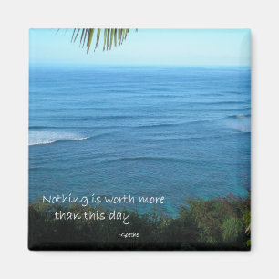 Kauai Beach Ocean Hawaii, inspirationcitat Magnet