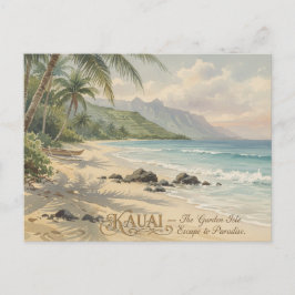 Kauai Beach romantisk målning Vykort