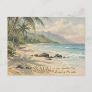 Kauai Beach romantisk målning Vykort