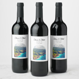Kauai Bröllop Vin-etikett Vinflaska Etikett