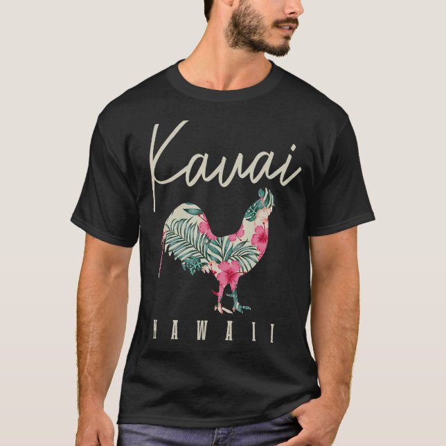 Kauai Chicken Hawaii Hibiscus Hawaiian Islands Sou T Shirt (Framsida)