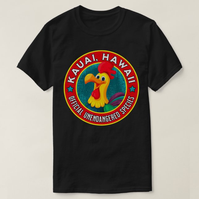 Kauai Chicken-Officiellen Outrotningshotade arter  T Shirt (Design framsida)