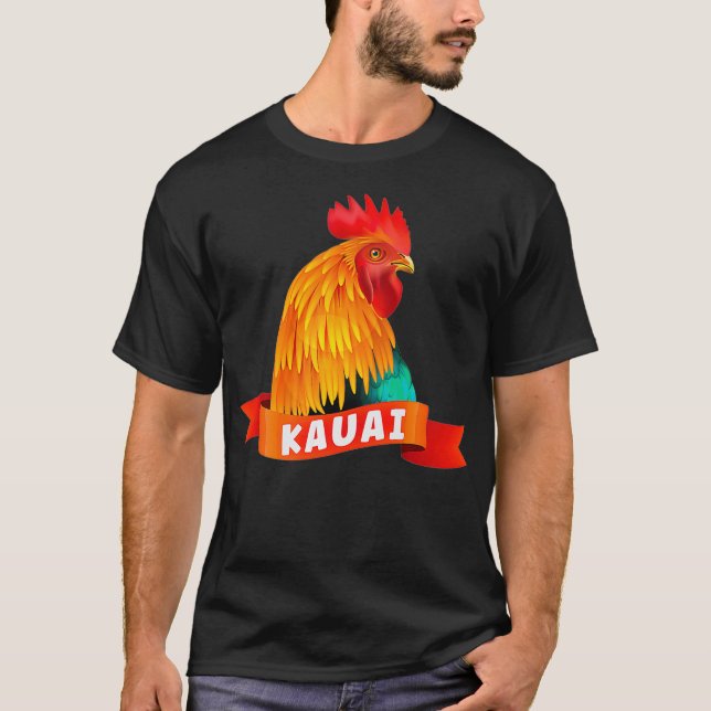 Kauai Chicken Tshirts Tupp Vintage Stil Garden (Framsida)