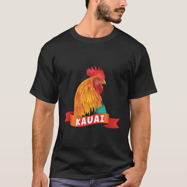 Kauai Chicken Tupp Stil Garden T Shirt (Framsida)