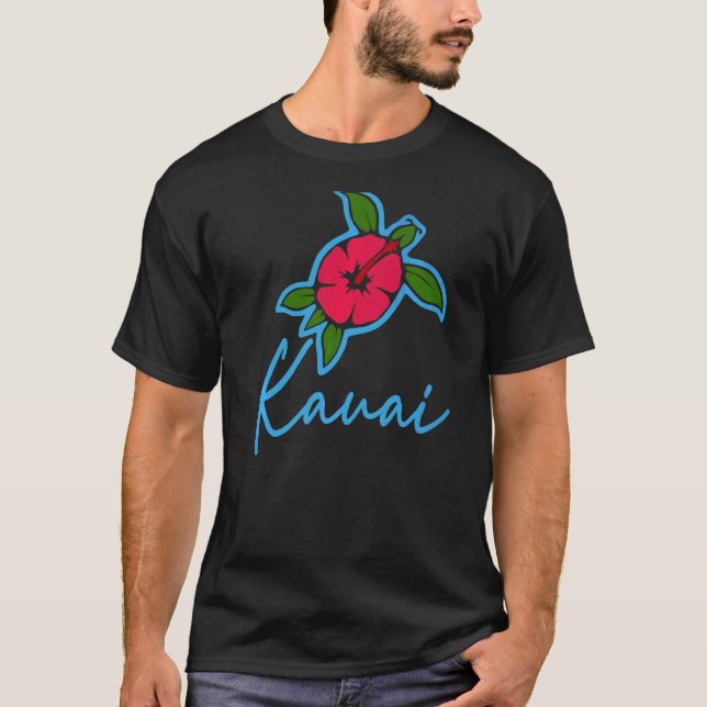 Kauai Hawaii 2022 Ön Hawaiian Sea Turtle Tropi T Shirt (Framsida)