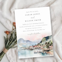 Kauai Hawaii Akvarell Landskaps Bröllop