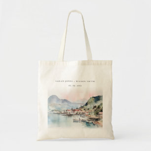 Kauai Hawaii Akvarell Landskaps Bröllop Tygkasse