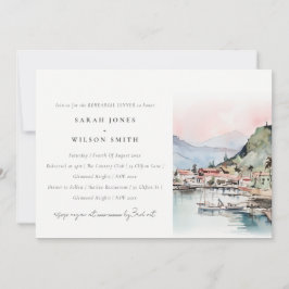 Kauai Hawaii Akvarell Landskaps Provmåltid Inbjudningar