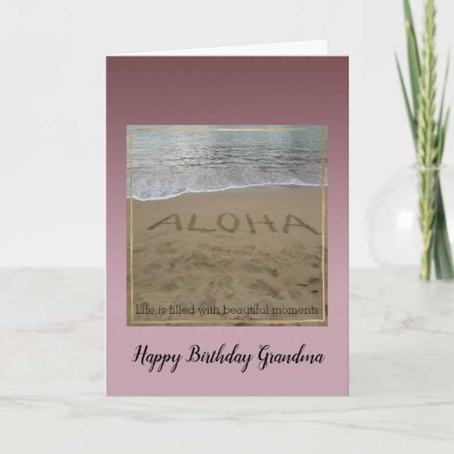 Kauai Hawaii Aloha Beach Bevackra Moments Card Kort (Framsida)