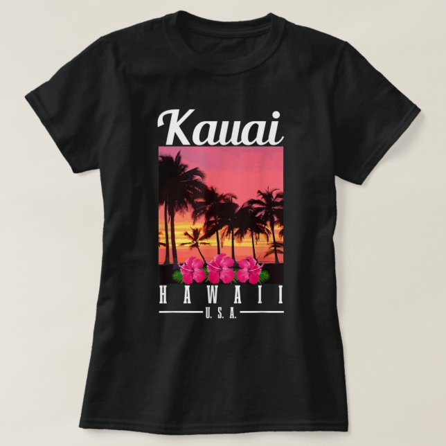 Kauai, Hawaii Beach Design Tribal Turtle Gift  T Shirt (Design framsida)